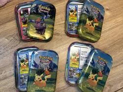Ascended Heroes Four Mini Tins Empty Case and Inserts Only No Cards - Image 1