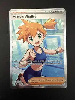 POKEMON TCG Pitch Black MISTY’S VITALITY Full Art Trainer Card 111/084 English - Image 1