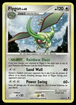 Pokemon Cards Flygon 5/111 Rising Rivals Holo Rare LP - Image 1