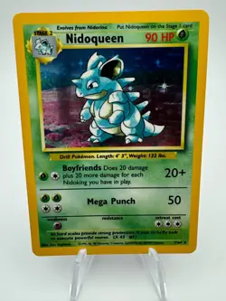 Nidoqueen 7/64 Holo Pokemon Card **No Symbol Rare** - Image 1