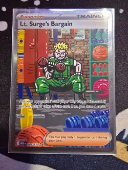 Lt. Surge's Bargain SIR Mega Evolution 185/132 Pokemon TCG NM in Hand Fast Ship! - Image 1