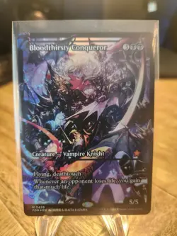 MTG Foundations 2 Card Lot of Bloodthirsty Conqueror Showcase Foil & JP Showcase - Image 1