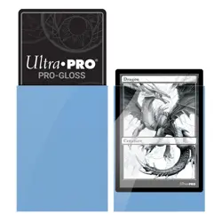 100 Ultra Pro Standard Gloss Light Blue Deck Protector Card Sleeves New mtg ccg - Image 2