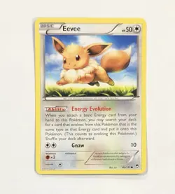 Pokemon EEVEE Card 80/111 Furious Fists NM Near Mint TCG Common Regular XY - Image 1