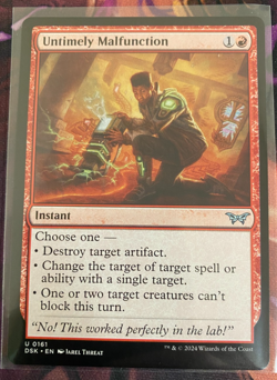 MTG, UNTIMELY MALFUNCTION (DSK) (NM OR BETTER CONDITION) - Image 2