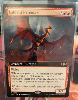 MTG, CALDERA PYREMAW (EXTENDED ART) (TDC) NM OR BETTER CONDITION - Image 1