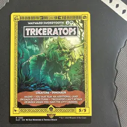 Wayward Swordtooth Mtg Secret Lair Jurassic Park Triceratops Magic The Gathering - Image 1
