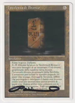 Signed Italian Bronze Tablet Proof LP 4th Edition Artist Tom Wanerstrand MTG AP! - Image 1