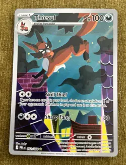 Thievul 092/084 Illustration Rare Pitch Black Pokemon Holo Near Mint - Image 1