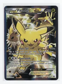 Pokemon Pikachu EX XY124 XY Promo Holo Black Star Promo HP - Image 1