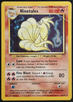Ninetales 12/102 Pokemon Base Set HP - Image 1