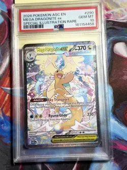 2026 Pokemon Ascended ASC EN #290 Mega Dragonite ex Special Illustration PSA 10 - Image 1