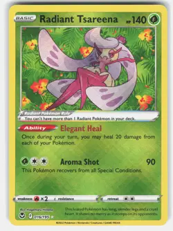 Radiant Tsareena 016/195 Pokemon SWSH12: Silver Tempest Holofoil *NM* - Image 1