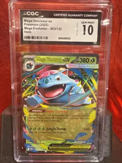 2025 Pokemon Mega Evolution Mega Venusaur ex 003/132 Holo CGC 10 - Image 1
