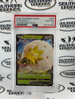 PSA Gem Mint 10 2020 Pokemon SWSH - Champion's Path 005/073 Eldegoss V - Image 1