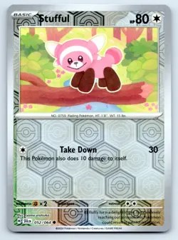 Pokemon Stufful SV: Shrouded Fable SFA Reverse Holo 052/064 NM - Image 1