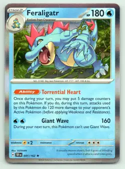 Pokemon Feraligatr Deck Exclusives PR R 41/162 NM - Image 1