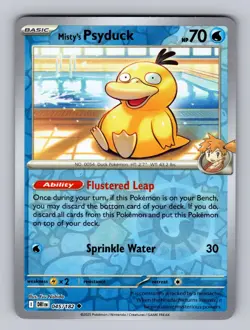 Misty's Psyduck 045/182 Uncommon Destined Rivals Pokemon Reverse Holo Near Mint - Image 1