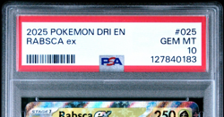 2025 Pokemon DRI EN Rabsca Ex 025/182 GEM MT PSA 10 - Image 2