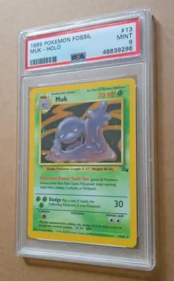 Pokemon Fossil Muk Holo 13/62 PSA 9 - Image 1