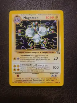 Pokemon TCG Magneton Fossil 26 Regular Unlimited Rare - Image 1