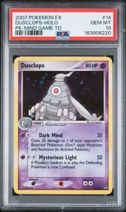 PSA 10 Gem Mint Dusclops Holo #14 Pokemon Ex Power Keepers Mind Game Theme - Image 1