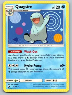 Quagsire 26/70 Uncommon Dragon Majesty Pokemon Near Mint - Image 1
