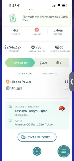 Pokemon Go Shiny Unown K - Image 2