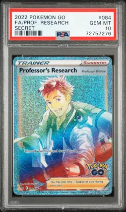 2022 Pokemon GO Professor’s Research (Professor Willow) Full Art Secret Rare 084 - Image 1