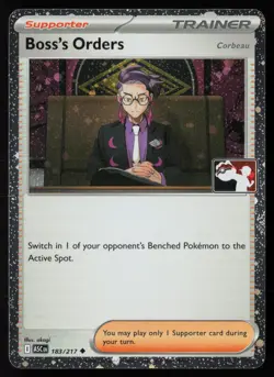 Pokemon TCG Boss's Orders [Corbeau] 183/217 Prize Pack Series 9 Cosmo Holo - NM - Image 1