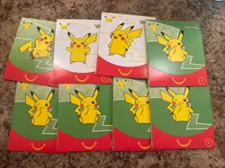 8 Sealed 2021 Pokemon 25th Anniversary McDonalds Packs - Holo Pikachu Chase - Image 1