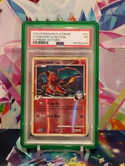 2009 Pokemon Platinum Charizard G 20/147 Supreme Victors Reverse Holo Foil PSA 1 - Image 1