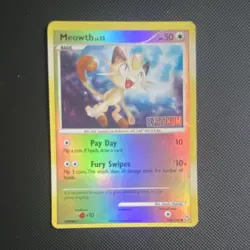 Meowth Reverse Holo 106/146 Platinum stamped Common Basic 50 HP Eng 2008 - Image 1