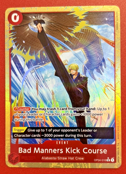 Bad Manners Kick Course (Alternate Art) OP04-016 Premium Booster -The Best- Vol. - Image 1