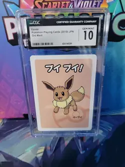 2019 Pokemon Japanese Old Maid Playing Cards Eevee CGC Gem Mint 10 - Image 1