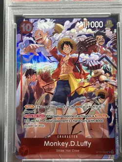 2025 One Piece English Monkey D Luffy #006 One Piece Day Dallas PSA 9 Beautiful - Image 2