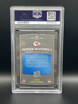 Panini 2017 Donruss Patrick Mahomes II Rated Rookie Blue Press Proof #327 PSA 9 - Image 2