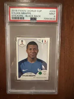 2018 Panini World Cup Kylian Mbappe Sticker - Black Back - Image 1