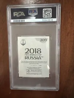2018 Panini World Cup Kylian Mbappe Sticker - Black Back - Image 2
