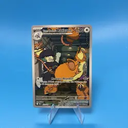 Team Rocket's Raticate 202/182 Illustration Rare Destined Rivals Pokemon Holo NM - Image 1