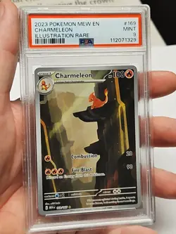 POKEMON 2023 Mew En 151 Illustration Rare Full Art CHARMELEON #169 PSA 9 Mint - Image 3
