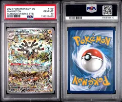 2024 POKEMON SVP EN-SV BLACK STAR PROMO #159 MAGNETON PSA 10 - Image 1
