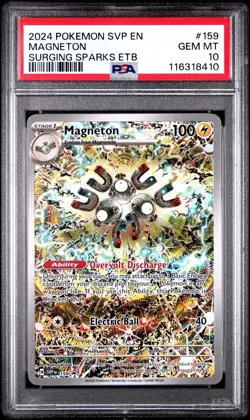 2024 POKEMON SVP EN-SV BLACK STAR PROMO #159 MAGNETON PSA 10 - Image 2