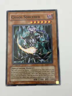 Yugioh Chaos Sorcerer SD6-EN012 1st Edition Common Spellcaster Effect MP Card - Image 1