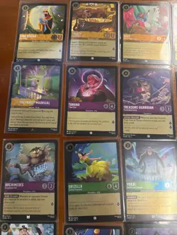 Disney Lorcana Archazias Island Cold Foil Bundle Lot 34 Unique Cards - Image 2