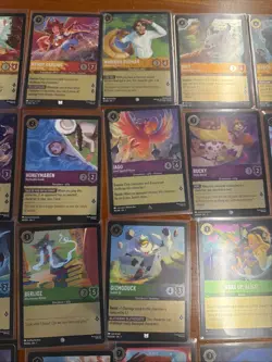 Disney Lorcana Archazias Island Cold Foil Bundle Lot 34 Unique Cards - Image 3