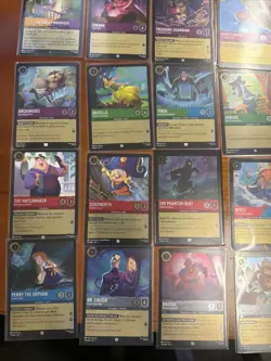 Disney Lorcana Archazias Island Cold Foil Bundle Lot 34 Unique Cards - Image 5