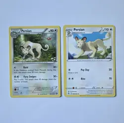 Persian Pokemon TCG 2-Card Lot English Stage 1 Battle Styles/Leg Treasures - Image 1