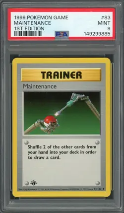 PSA 9 Maintenance (1st Ed.) Base Set 83/102 Pokemon Card B13 - Image 1