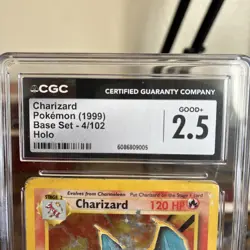 Pokemon Charizard 4/102 1999 Base Set Holo Card Unlimited Rare, CGC 2.5 - Image 2
